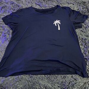 SHEIN Navy Tee with White Palm Design